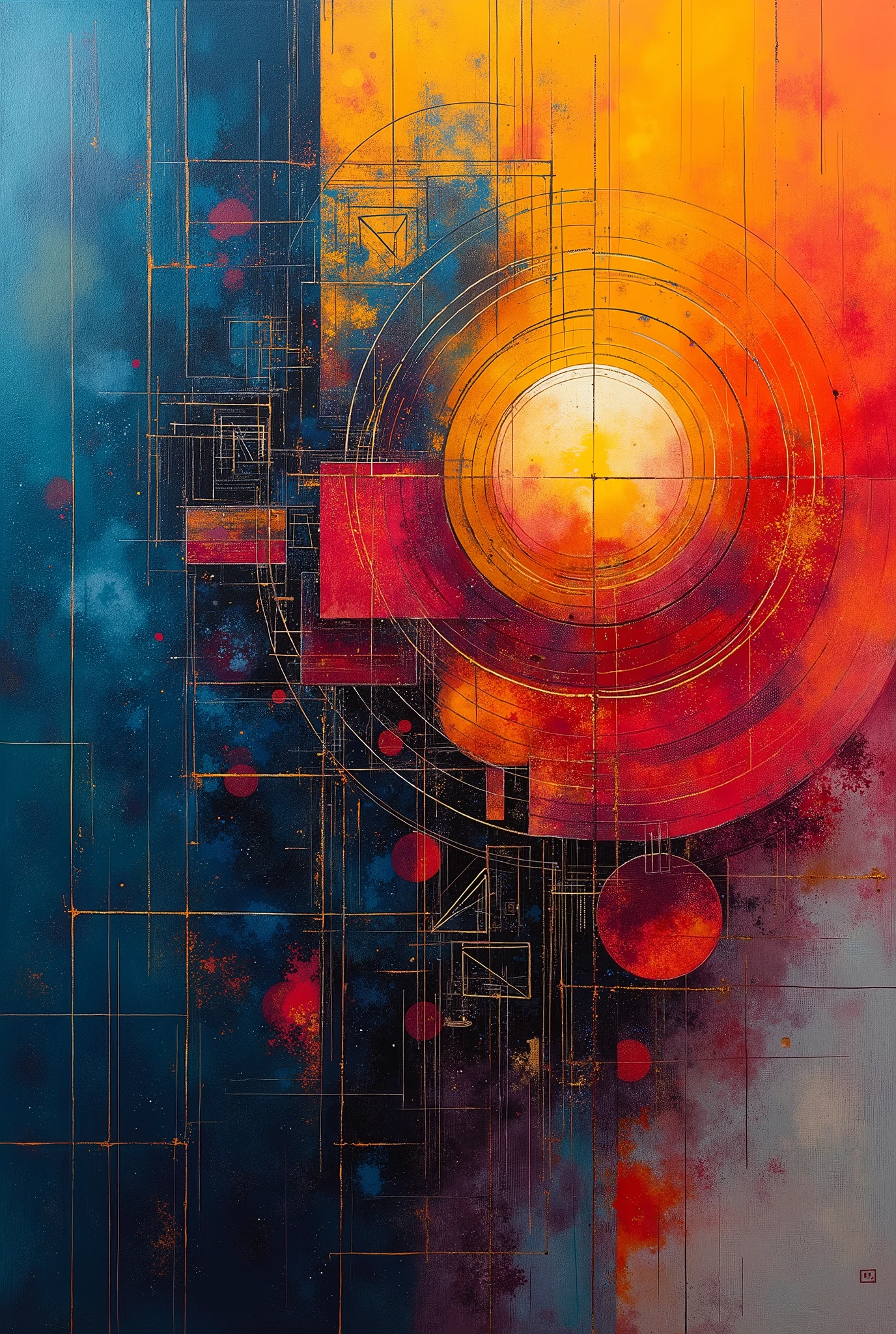 Abstract art, best composition and color extream theroy