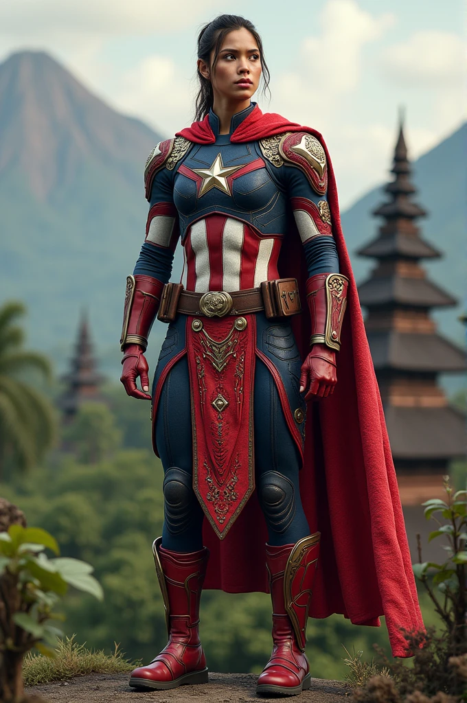 Captain america Mix with Indonesian culture
