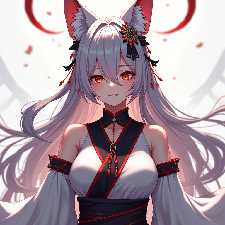 1 female breast(d), (masterpiece, best quality:1.2),独奏,1girl,yae_miko(genshin_impact),animal_ears,averting_eyes,,earrings,floppy_ears,fox_ears,hair_between_eyes,hair_ornament,jewelry,long_hair,
Bachong, sidelocks, sleeveless_shirt,nontraditional_miko, white_sleeves, Wide_sleeves, earrings, japanese_clothes, just_shoulders, detached_sleeves, yae miko, genshin impact,