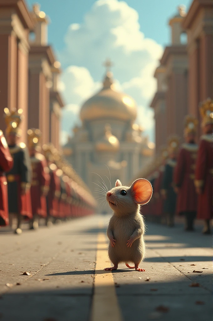 One day a little mouse was walking along the same highway where the king's procession was about to take place. His pride was very great and he considered himself the best and greatest.