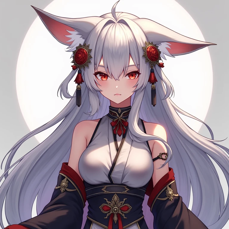 1 female breast(g), (masterpiece, best quality:1.2),独奏,1girl,yae_miko(genshin_impact),animal_ears,averting_eyes,,earrings,floppy_ears,fox_ears,hair_between_eyes,hair_ornament,jewelry,long_hair,
Bachong, sidelocks, sleeveless_shirt,nontraditional_miko, white_sleeves, Wide_sleeves, earrings, japanese_clothes, just_shoulders, detached_sleeves, yae miko, genshin impact,