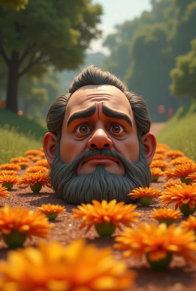 /imagine prompt: 3D animation, personality: (Sudama's face shows a mix of hesitation and determination, with furrowed brows and pursed lips. The path leading to Dwarka is visible in the background, lined with trees and flowers, symbolizing the journey ahead] unreal engine, hyper real --q 2 --v 5.2 --ar 16:9