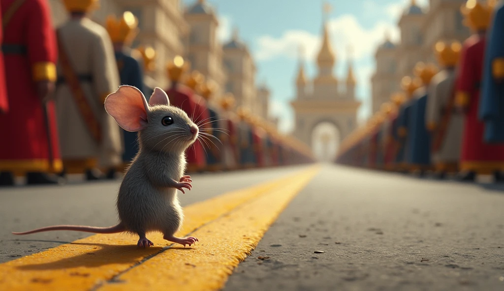 One day a little mouse was walking along the same highway where the king's procession was about to take place. His pride was very great and he considered himself the best and greatest.