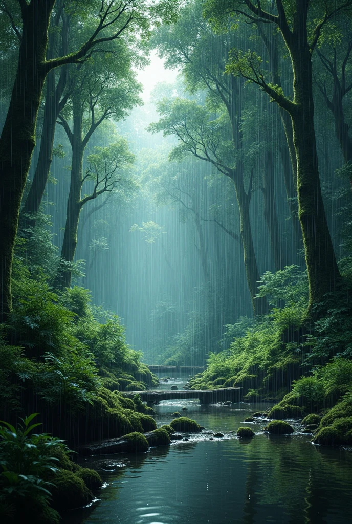 Rain in the forest