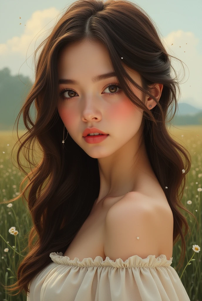 Painting of butiful girl