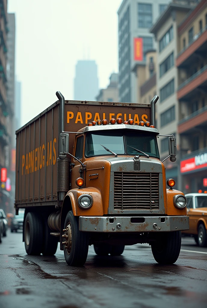 A truck with the letters PAPALEGUAS