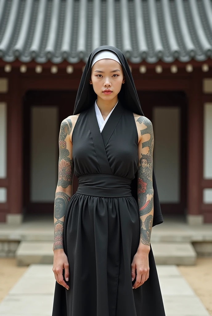 Korean nun with tattoos
