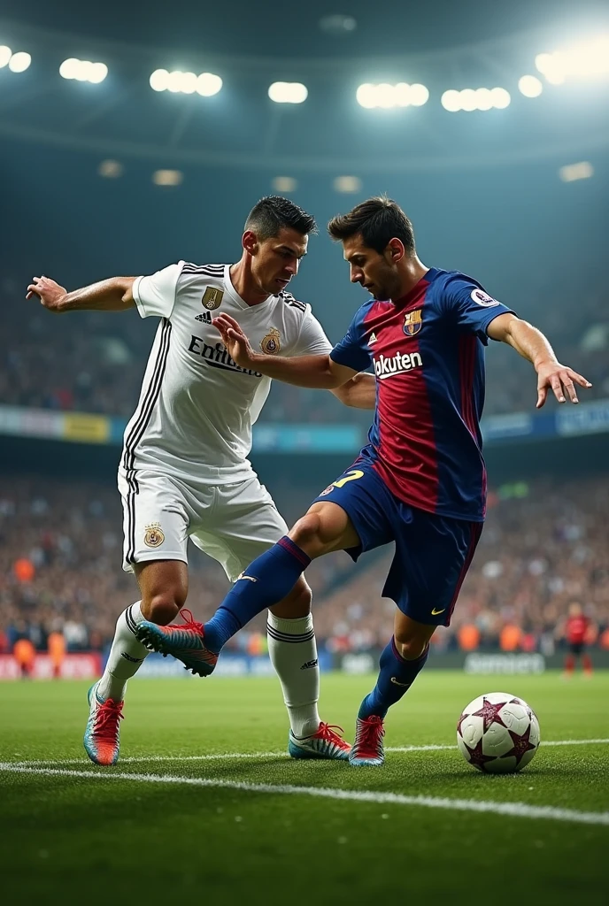 Cristiano and messi fighting