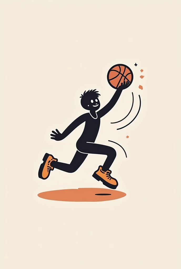 Generate a logo for dp of my youtube channel using the name of channel "the lapdunk" includes a sticky figure man with basketball in hand and doing a dunk