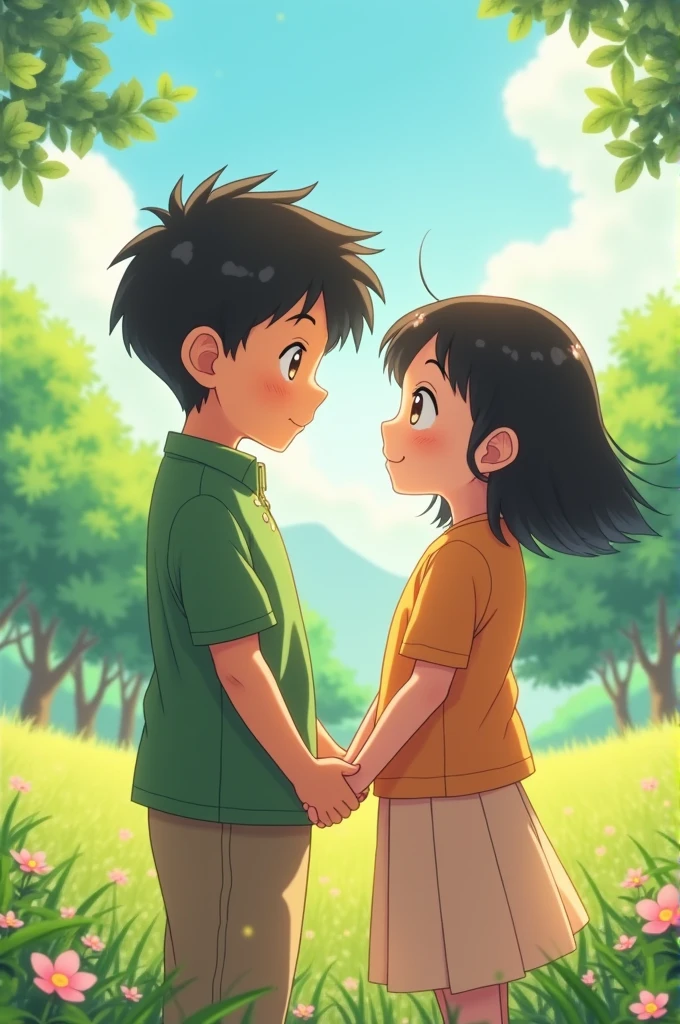Nobita with shezuka
