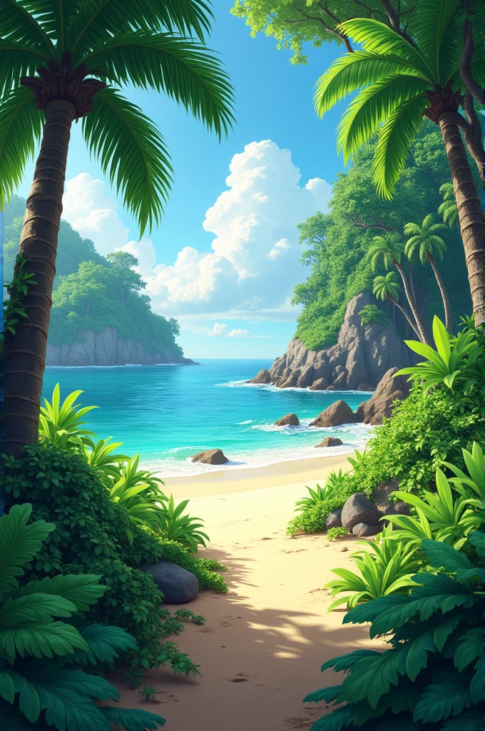 Beach ground the forests trees and plants 