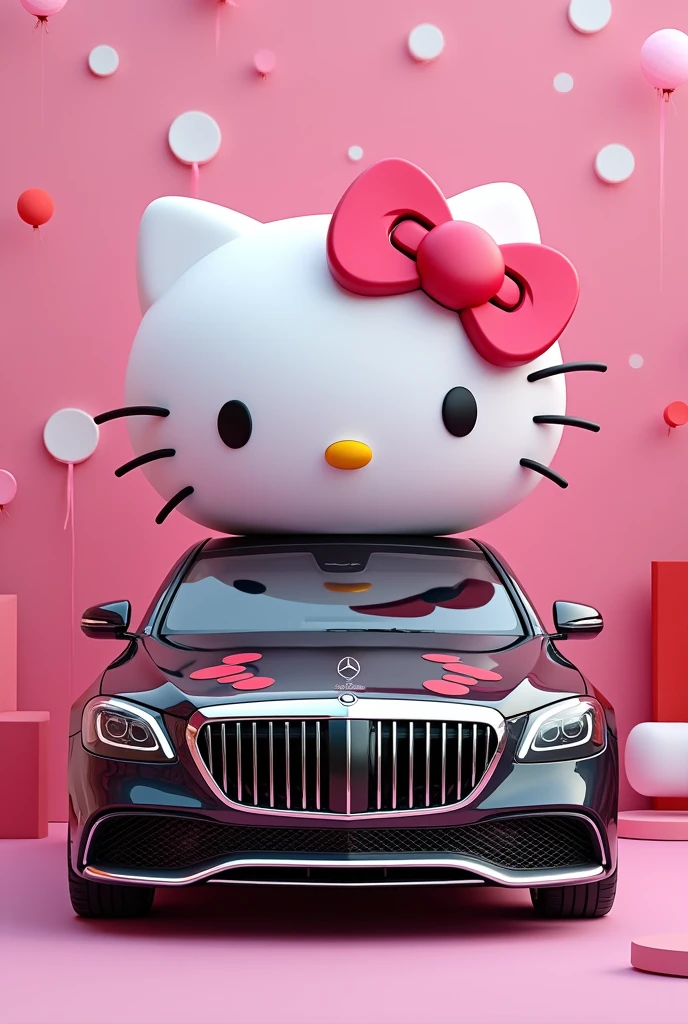 Make a mercedes maybach hellokitty themed