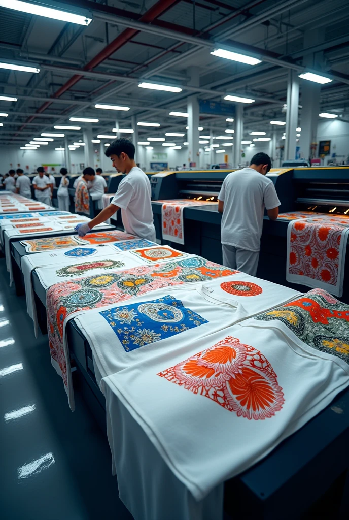 Production of prints on clothes

