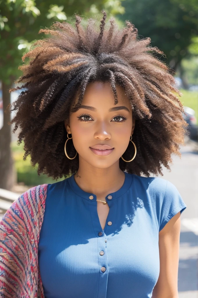 Hairjob with an afro