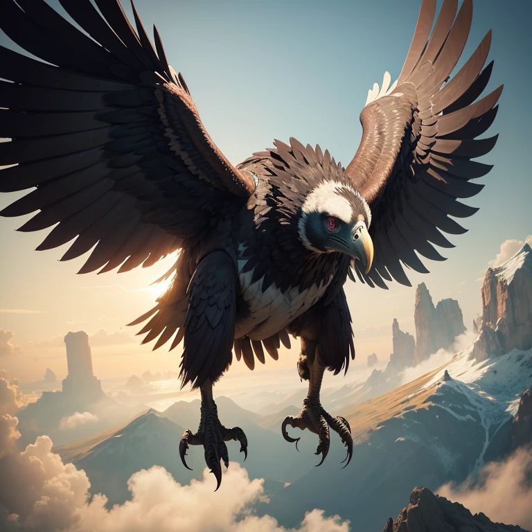 Make a vulture from pix, Masterpiece artwork, super detaill, ultra HD,