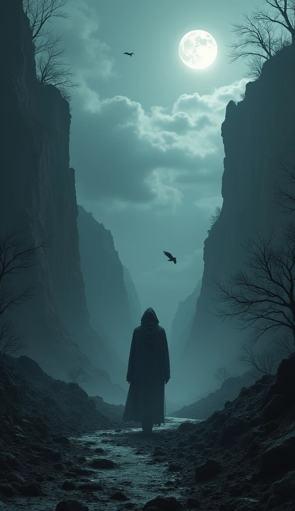 (best quality), (Superior quality), (dark), despair, suicide, Death wanders in the valley of shadows.SPIRIT,Award-winning,landscape
