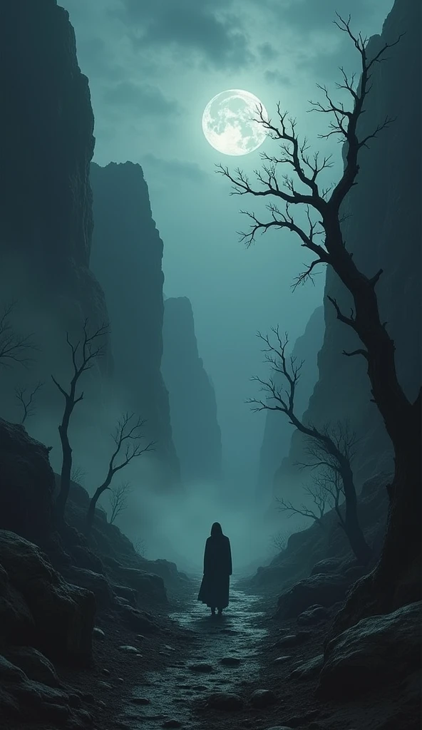 (best quality), (Superior quality), (dark), despair, suicide, Death wanders in the valley of shadows.SPIRIT,Award-winning,landscape