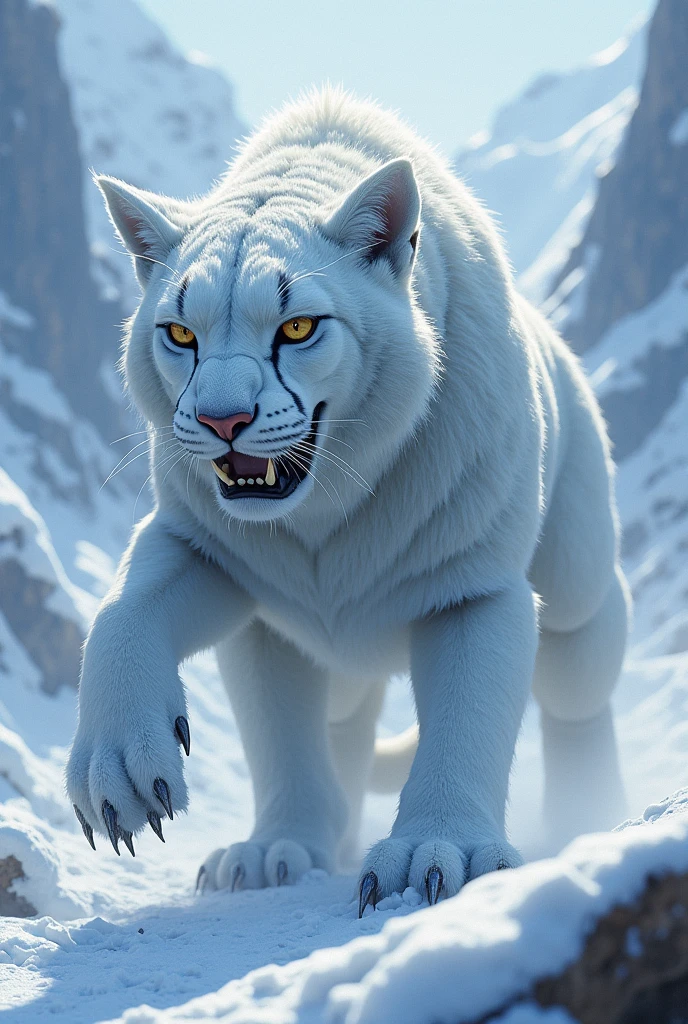 Creature which is a mixture of cheetah and snow beast