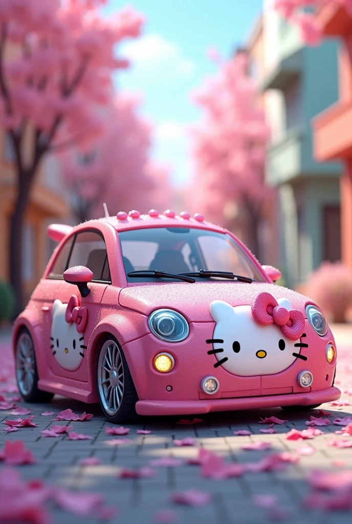 Make a good car with hello kitty