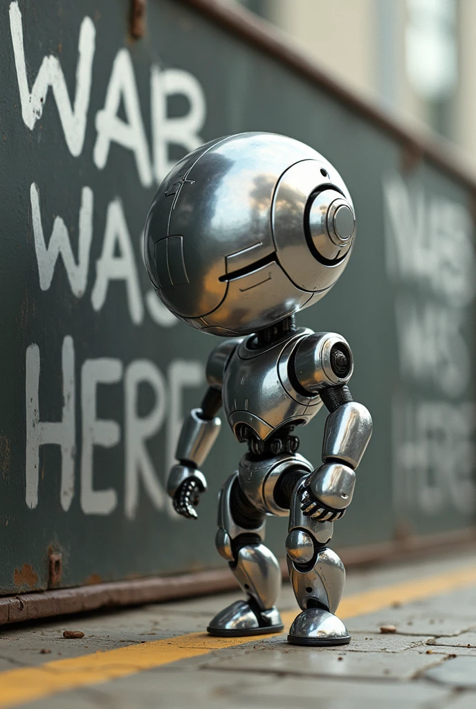 A robo “ N4B1B was here “ written in background capital letters
Background more visible . The robo is small