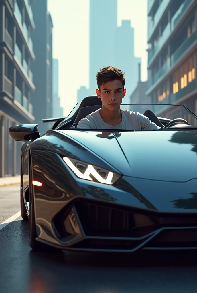 One boy age 18 drive Lamborghini