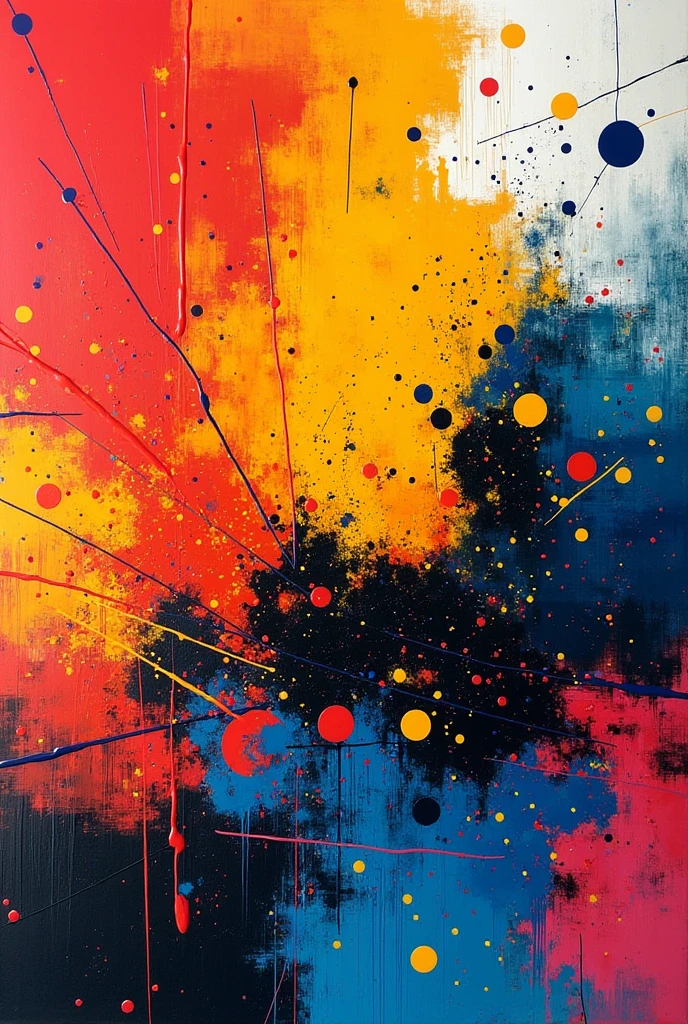 Abstract Art and Paint SplatterBold, colorful designs with abstract shapes, brush strokes, or paint