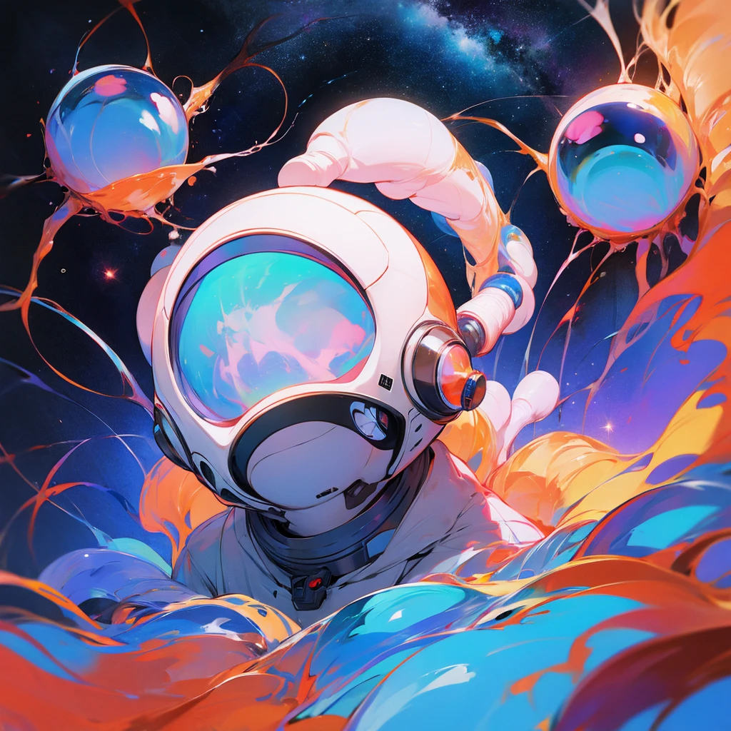 yxycolor, ((cosmonaut)),in the water,The stars sank