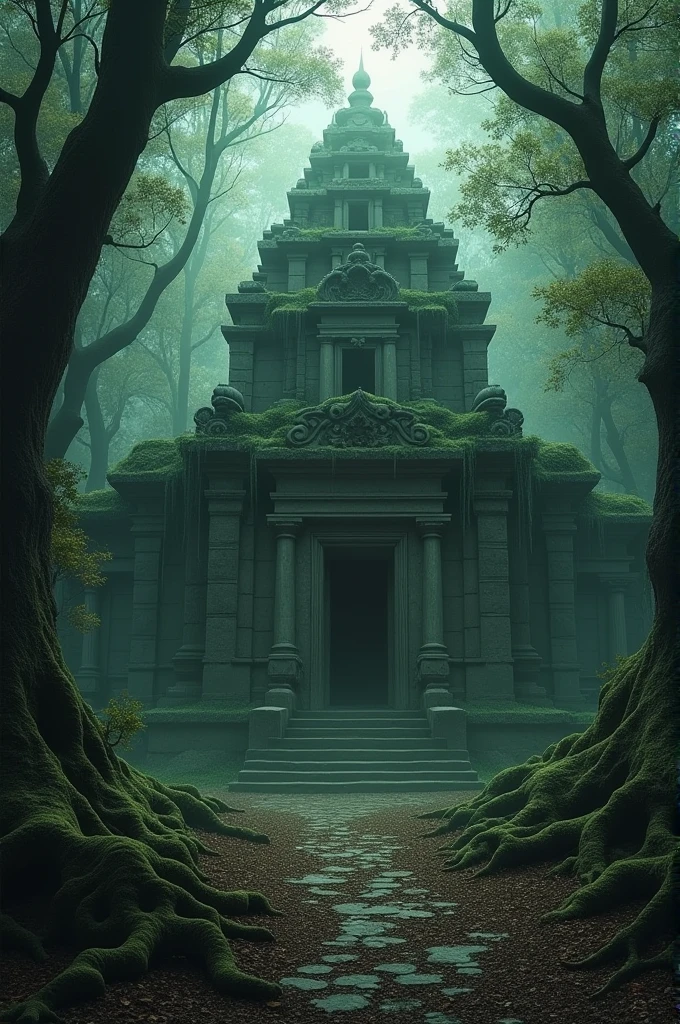 You should be scared after seeing the photo of the old temple in the forest.