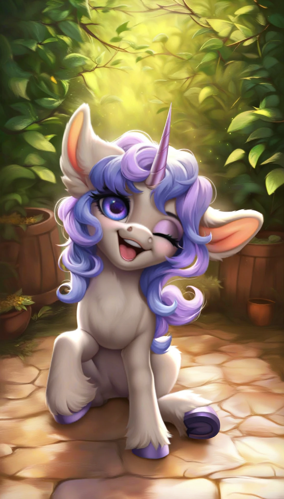 score_s, score_l, score_h, score_xlunicorn, Very photorealistic,full body,grey horse,A single sharp horn grows on his forehead,Illusory scenery, Dreamy