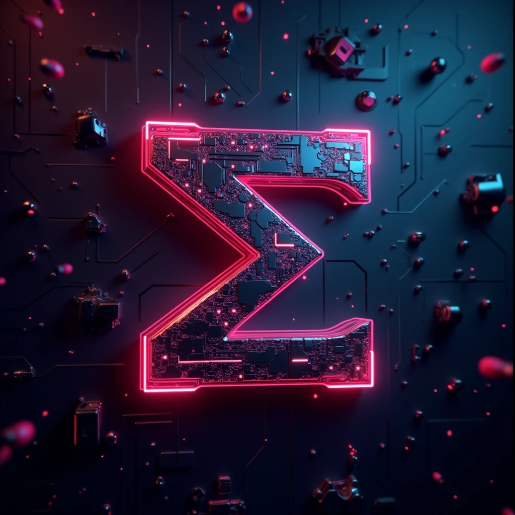 Make a logo of SIGMA for Whatsapp, sigma symbol, futuristic, cyber neon style, emboss, hyper realistic, UHD, 64K
