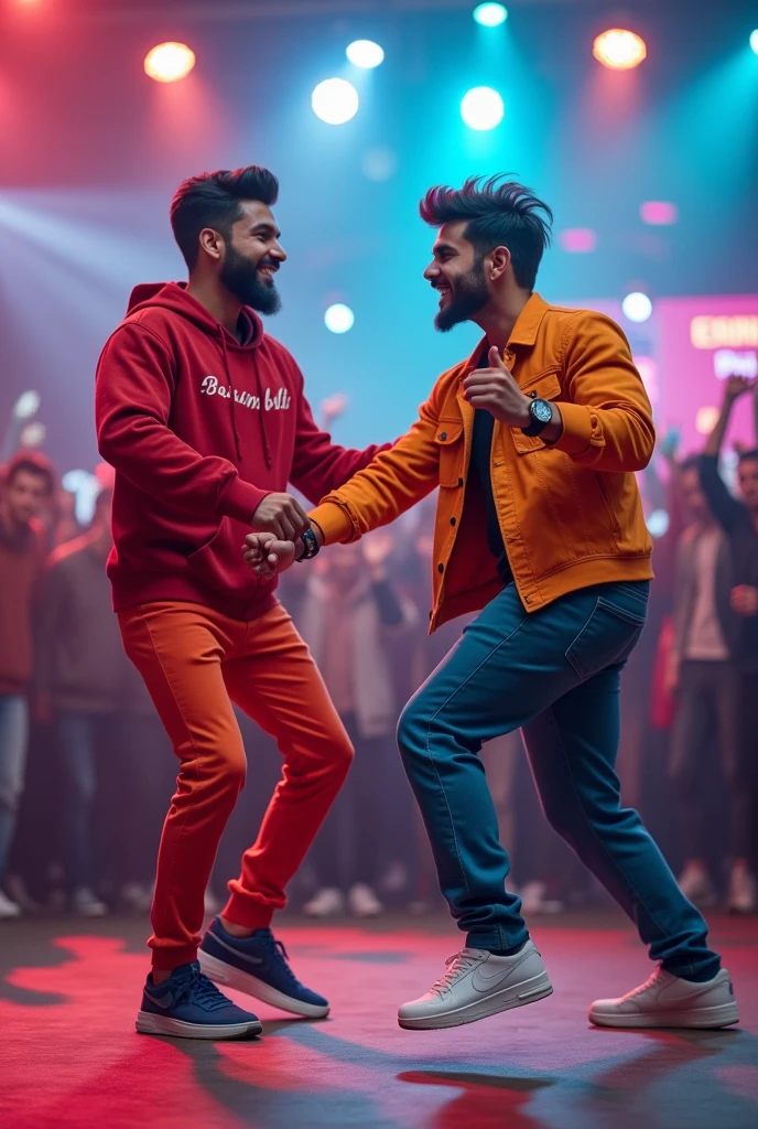 Make thumbnail on rajab butt x ducky bhai doing dance on live