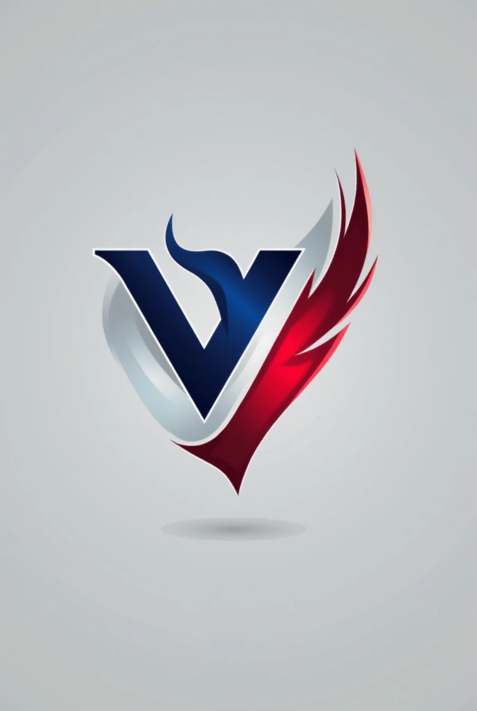 Make a abstract team logo with the name of the team is “PKLP VINCIMUS” with the colour of grey,blue and red