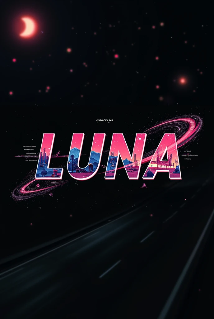 High resolution, logo spelling swiftly “Luna” cool, Jdm theme, anime theme, Cyberpunk vibe name spelling, brand logo, logo for tshirt, brand logo “LUNA”, neon vibes, acid trip vibes, acid trip, white rose,