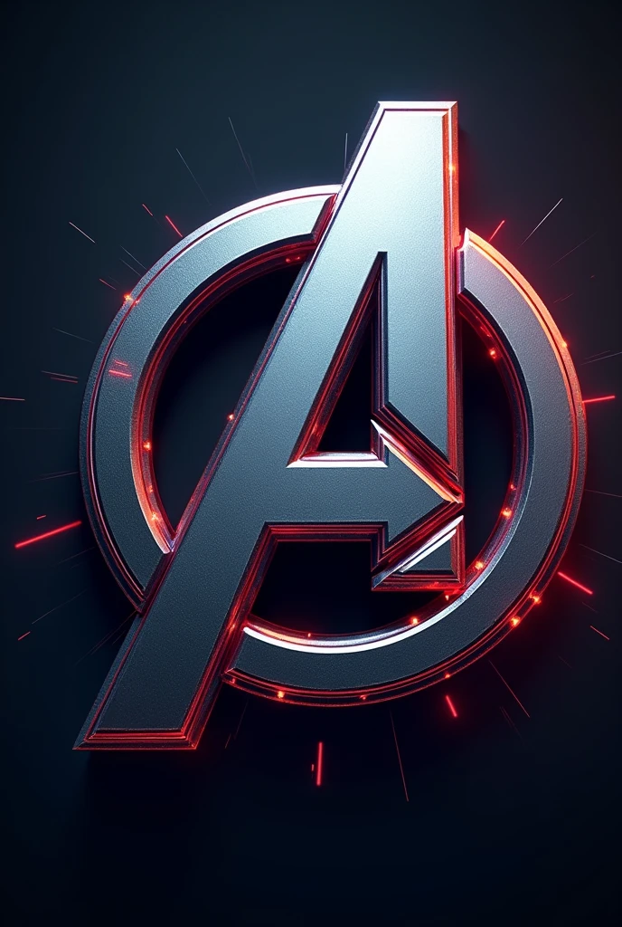 I created the logo like the Avengers, but in the middle put the letter R
