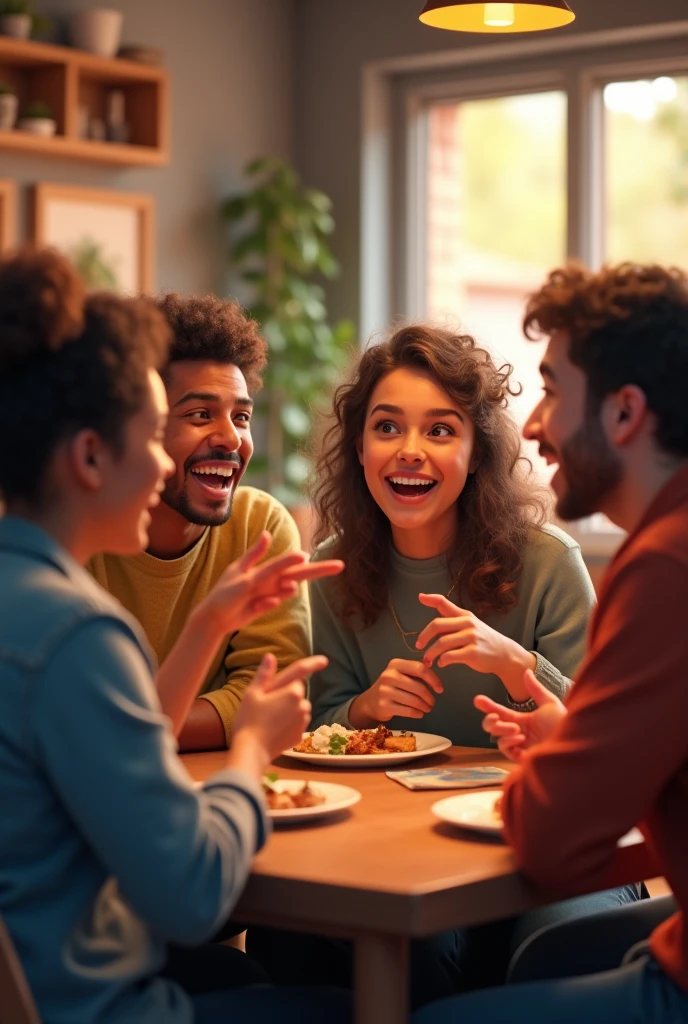 Communication between many friends realistic