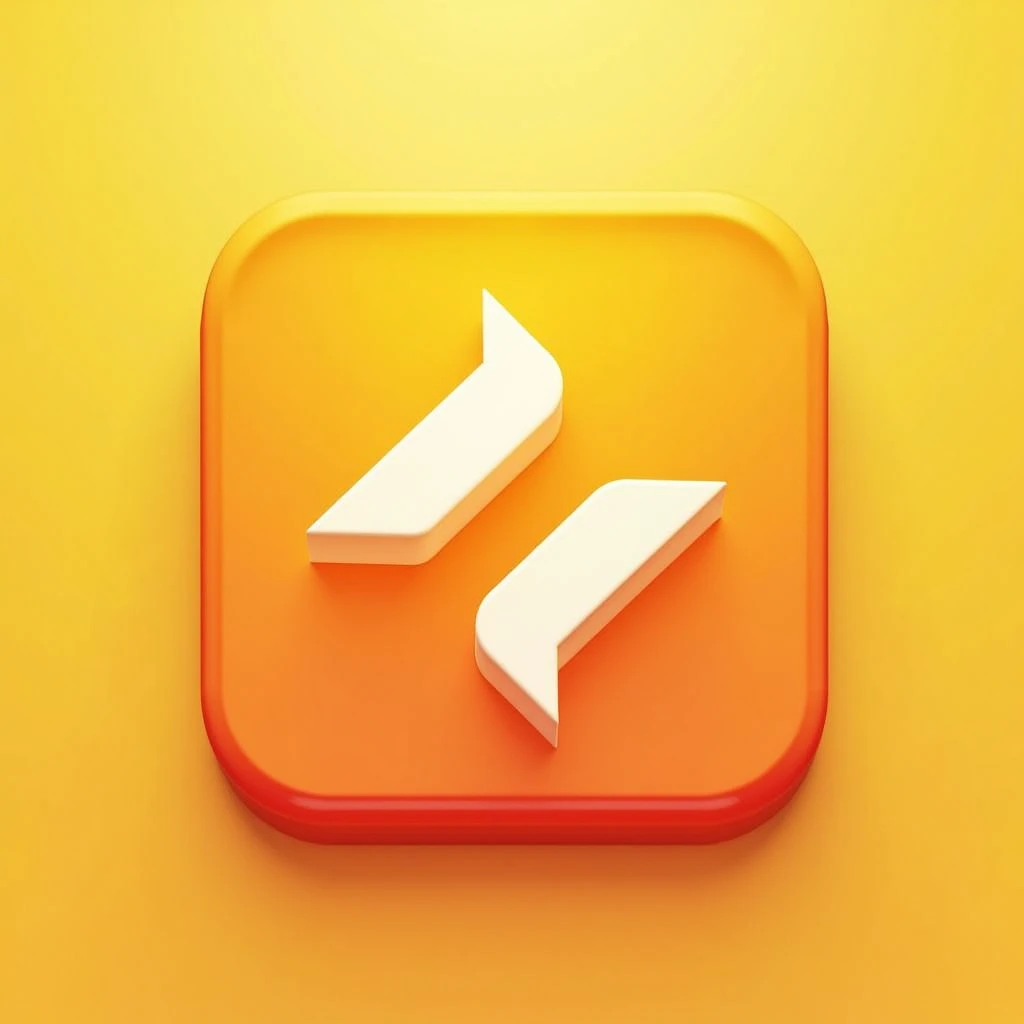 Create the > icon button for game yellow gradient