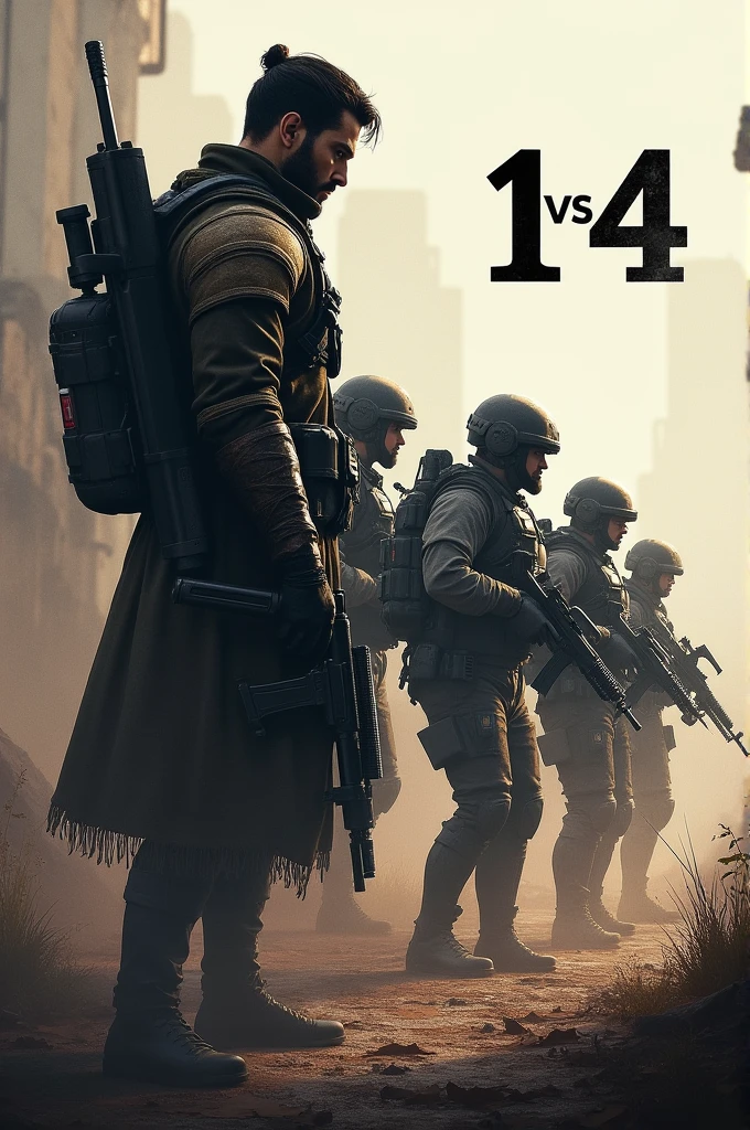 Solo vs Squad gameplay text in right corner 1 vs4