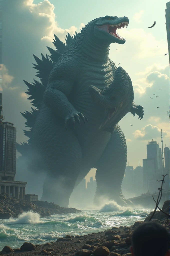 Crocodile versus Godzilla