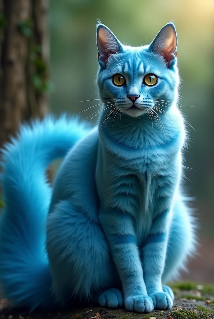 Cat blue tail

