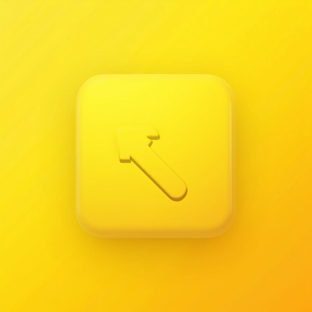 Create the "<" icon button for game yellow gradient previous icon button