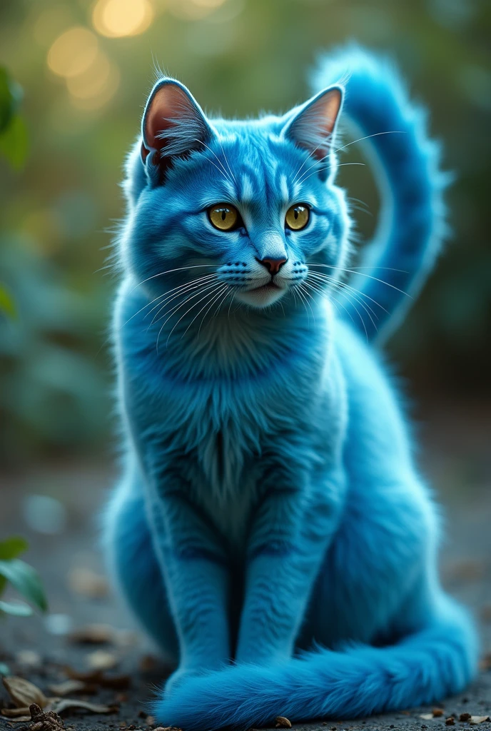 Cat blue tail