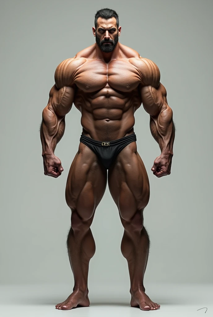 Man full bady face in loin in realistic 16.9
