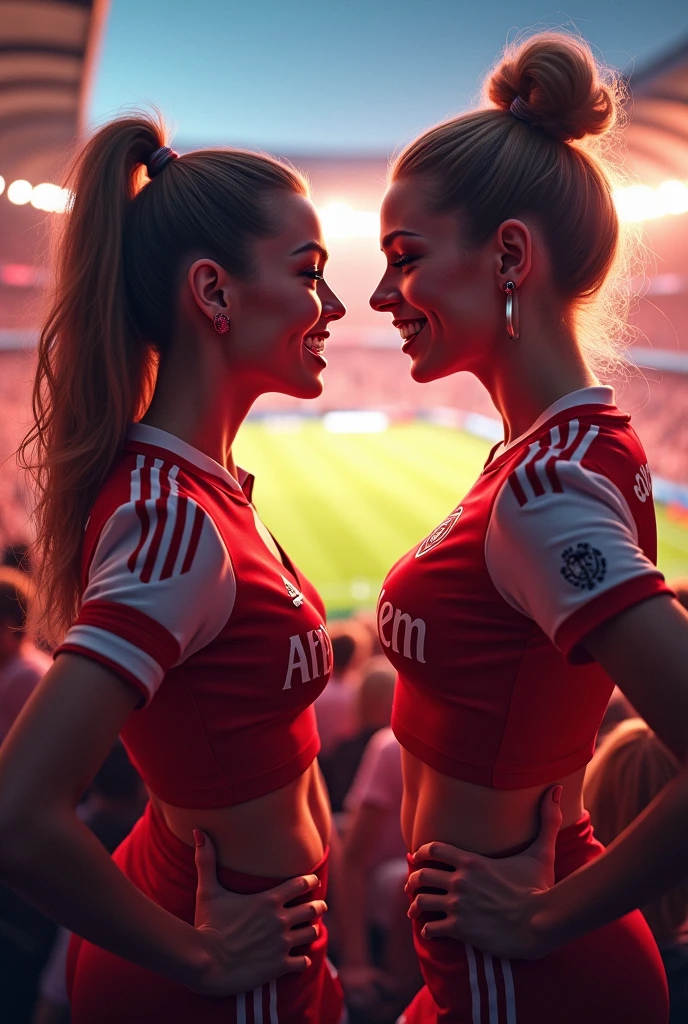 Arsenal vs Brighton & Hove Albion sexy fan girls compare

