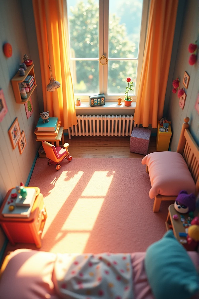 View from top n bedroom kid with nobody