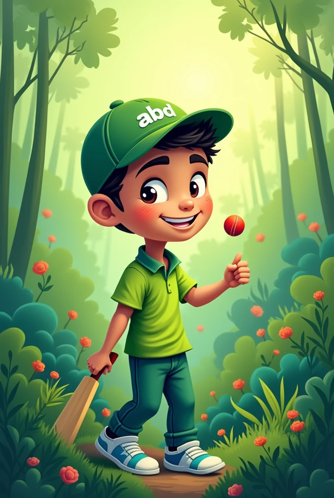 reate a green profile pic for username "cric with abd"