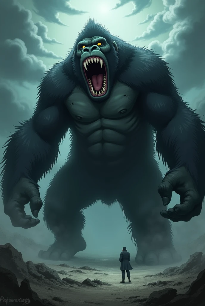 Mahito from Jujustu Kaisen as a gorilla