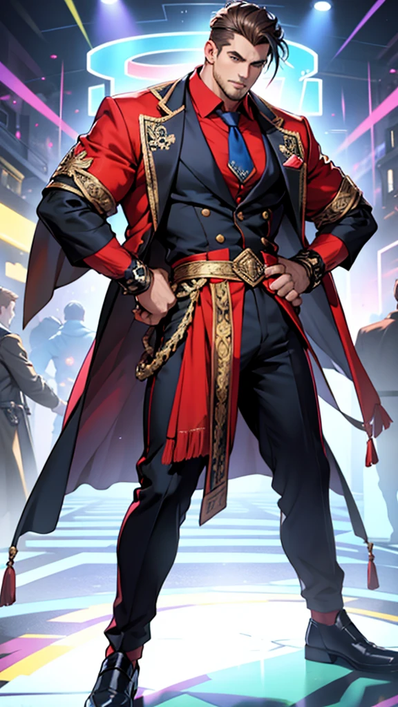 Handsome and strong boy in a party outfit Full body party
