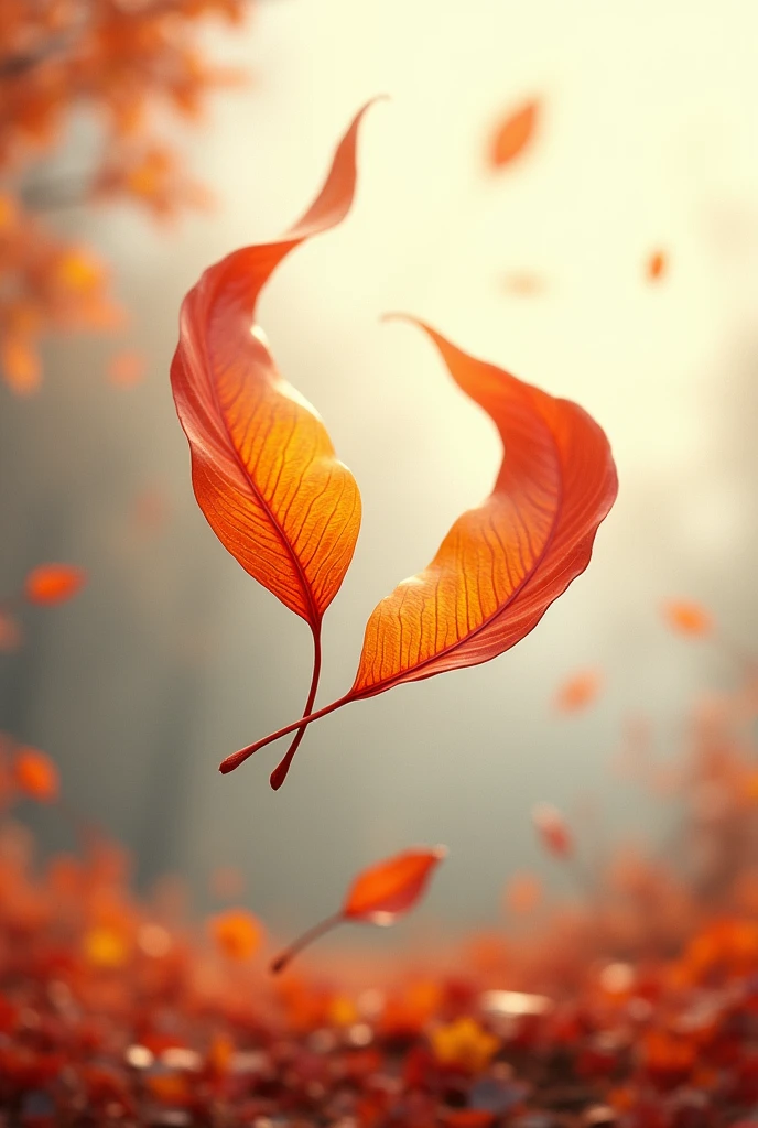 Two Leaves dancing 