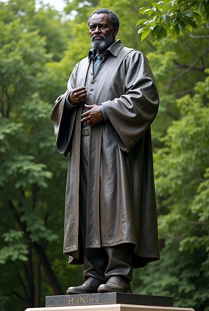 A statue of Ethiopian man called professor Henok sintayehu