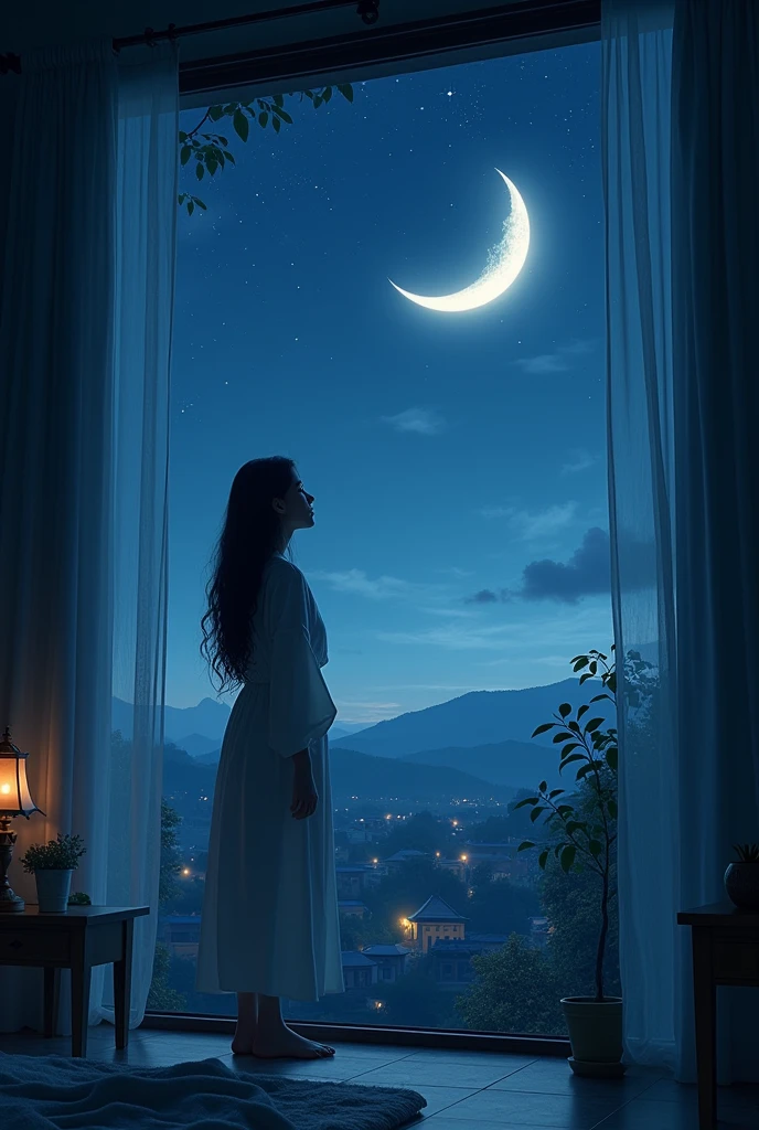 Chandni Raat"

in the moonlight, aasmaan ek saaf canvas tha, jis par taarein apni chhavi banaye hue the. Chand, ek chandni crescent, You had drenched the world with your moonlight. in this month, started dreaming, jaise koi phool khilta hai.

in a small village, ek ladki Luna apne kamre mein khadi thi, My eyes were drowned in the beauty of the sky. Usne chand ki madhur aawaaz suni, as if he was saying something in his ear. with a deep breath, he closed his eyes